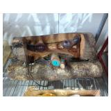 Vintage fireplace accent log light