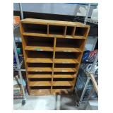 Oak shelving unit 43'x28'