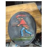 Cast aluminum fireman decoration 12'