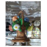 Cast iron doorstop floral basket