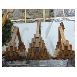 Handmade wood baskets decorations lot of 3 20+