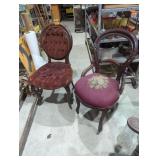 Lot of two parlor chairs Victorian style