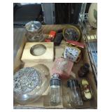 Miscellaneous household collectibles clocks sweet