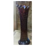 Northwood style amethyst carnival swung vase