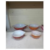 Pyrex Autumn harvest wheat nesting bowls. Very