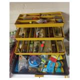 Vintage fishing box new and old lure