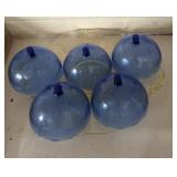 Depression glass lot Vaseline & blue no bases