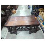 Arts and crafts table or bench with twist legs