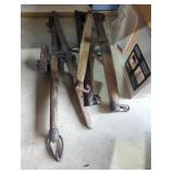 Lot of five single trees plow horse garden