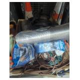 Tray lot of household extension cords dryer vent