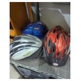 Lot of three bike helmets