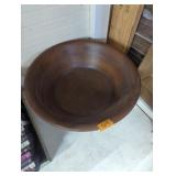 Large pearl walnut serving bowl 20 in