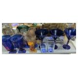 Cobalt, blue etc. Glassware