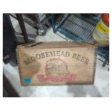 Moosehead beer crate advertising
