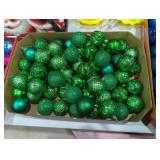 Modern poly green Christmas ornaments