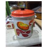 1 gallon enamel pot steamer retro