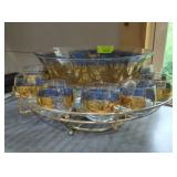 Culver Seville 22k Gold Punch Bowl Set ï¿½