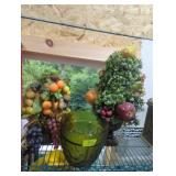 Mid-Century home decor glassware fake fruit