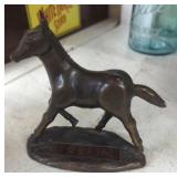 Brass bronze finish horse trophy from 1993 PQHA