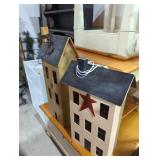Two large country home light up decorations