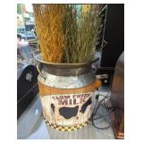 3 gallon modern milk can floral decor