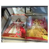 Lot of two holiday Barbies Mattel toy action