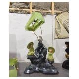 Vintage chalkware lamp Silvestri Bros 1955 geisha