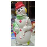 Vintage blow mold snowman Christmas decoration