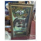 Large MCM oil on canvas with light accents that