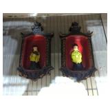 Mid-Century plaster Asian theme wall art  12'