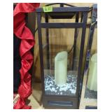 Portable flameless electric heater candle accent