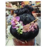 Vintage headdress or wig Asian Geisha girl in