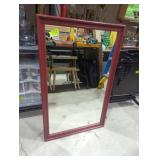 32-In mirror wall hang nice wood frame