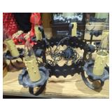 Gothic style ceiling, mount chandelier 24'x11'