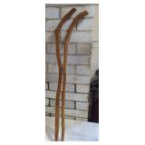 Lot of two walking sticks canes