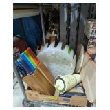 Box lot kitchen some vintage festiva knife set