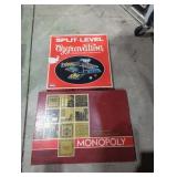 Retro Monopoly and split level aggravation game