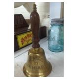 Brass bell Fire Warden Chicago 10. 5' diameter