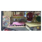 Dixie's diner with model, car accessories and VHS