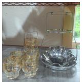 Mid-Century glassware entertainment lot desert