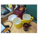 Vintage glassware Fire King etc