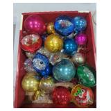 Vintage mercury glass and plastic Christmas