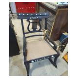Modern country primitive rocking chair decorated