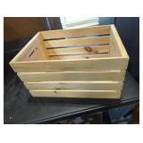 Large wooden crate magazine paper storage box