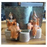 MCM table lamp Bollywood asian retro works!
