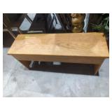 Oak bench with storage 36'x18'