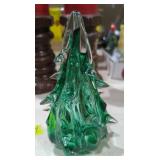 6-In art glass Christmas tree