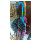 Retro and modern umbrella lot