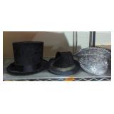 Party costume hats lot of three adult