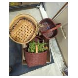 Box lot of baskets decoration craft